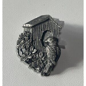 Birds & Blooms Limited Edition 1997 Pewter Pin Brooch